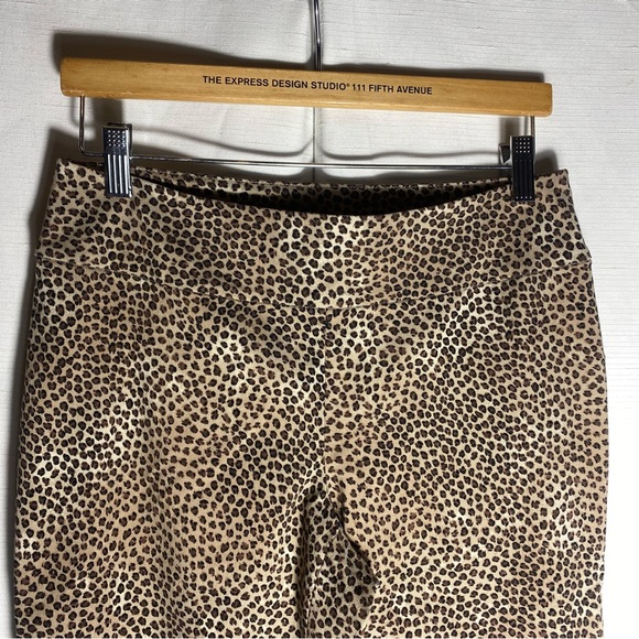 Nic + Zoe leopard animal print skinny ankle pants pull-on Size 6 - Picture 4 of 11